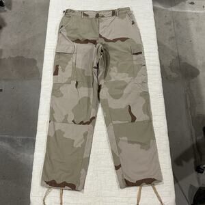 US Military Issued Combat Desert Camo Ripstop Cargo Pants Mens Medium Regular